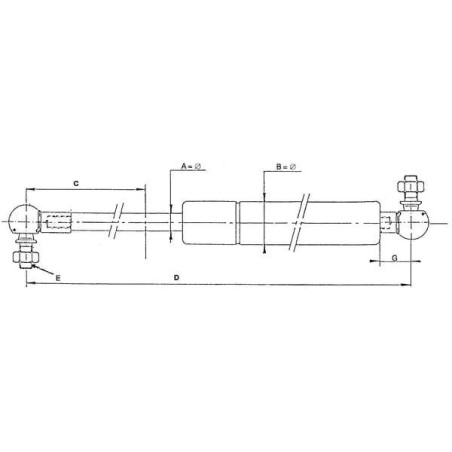 Vérin à gaz STABILUS CA094412