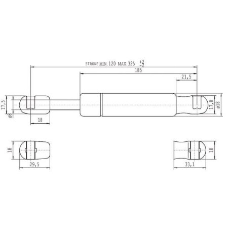 Vérin à gaz STABILUS CA752762