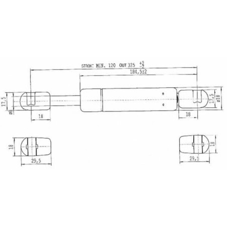 Vérin à gaz STABILUS CA844357