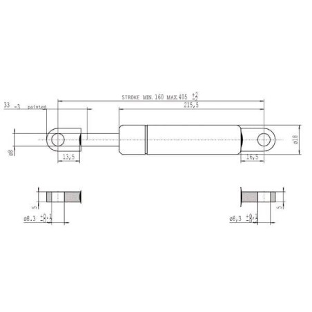 Vérin à gaz STABILUS CA094773